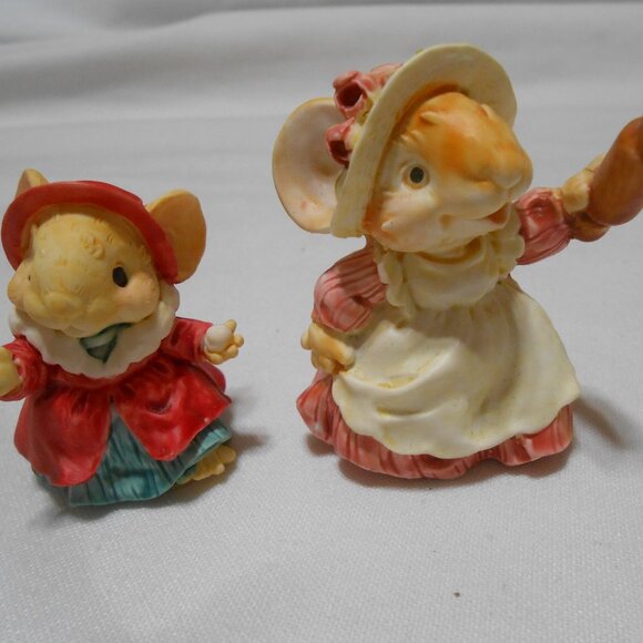 2 Ganz 1991 Little Cheesers collectible figures Violet & Mama Woodsworth Mouse - Picture 2 of 9